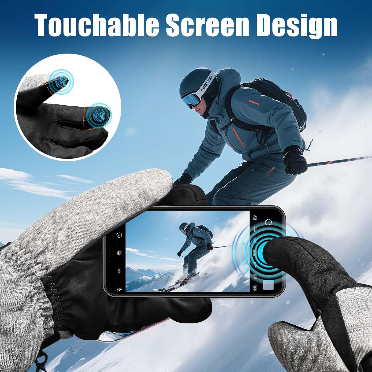 Heated Winter Gloves with Power Bank