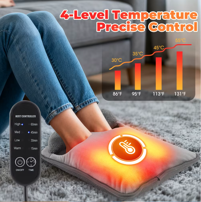USB Heated Foot Mat – Soft Washable