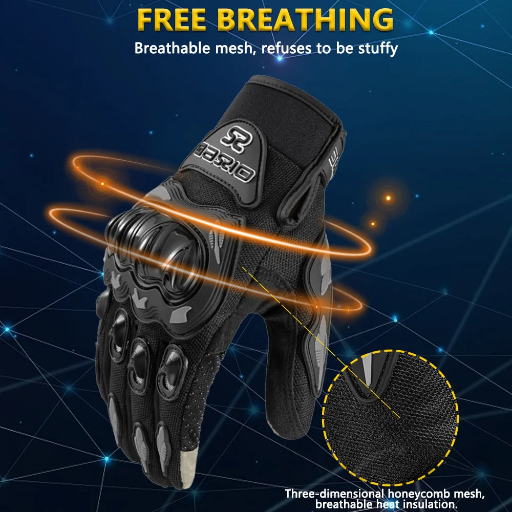 Breathable Full-Finger Motorcycle Gloves
